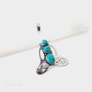 Turquoise Ethnic Handmade Pendant Jewelry 1.92" Yoga Yogi Meditate